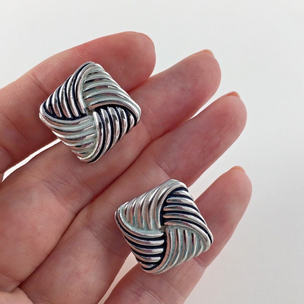 Knot Nautical Silver Toned Cuff Links Man Gift